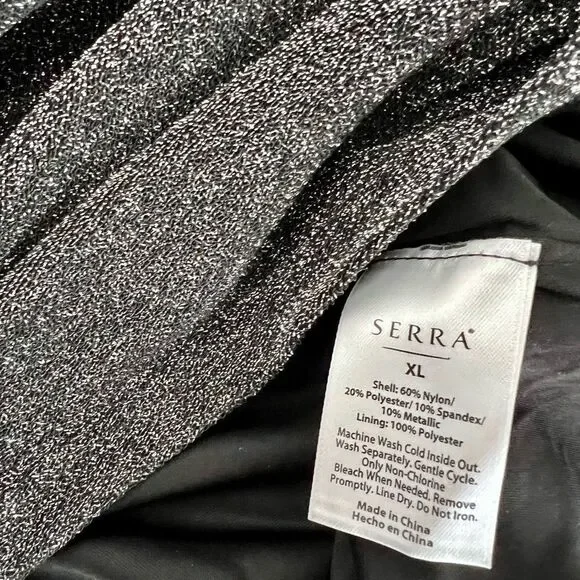 🖤 SERRA 🖤 metallic glitter shimmer wrap optic party dress size XL extra large - Picture 7 of 10